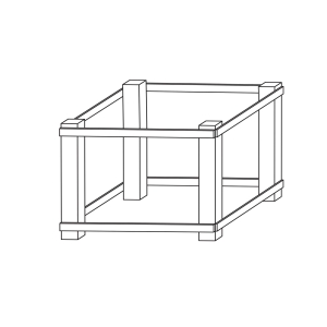 Podstawa pod piec do pizzy h=900 mm iDeck 65.105/90