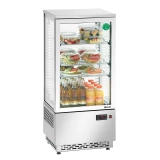Witryna Chłodnicza Mini ze Stali Nierdzewnej 78 L Oświetlenie LED