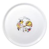 Talerz do pizzy Speciale dekorowany | Śr. 330 mm