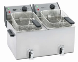 Frytownica nastawna | 2-komorowa z kranem | 2x8 L | Roller Grill