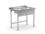 STÓŁ ZE ZLEWEM 2-KOMOROWYM Z KOMORAMI 300X325 MM POL-221-MK