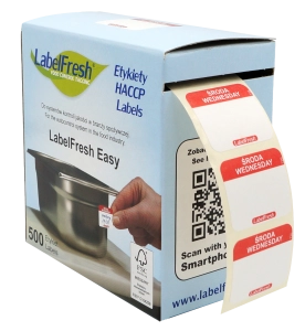 NAKLEJKI HACCP LABELFRESH EASY X500 ŚRODA 