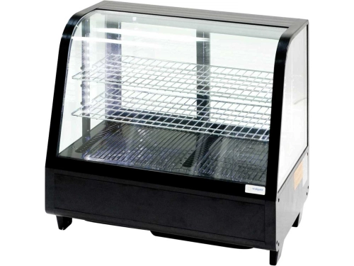 Witryna Chłodnicza Czarna 100 L Oświetlenie LED