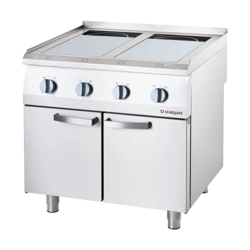 Kuchnia Indukcyjna 4-Polowa 14 kW 400 V z Szafką 2-Drzwiową